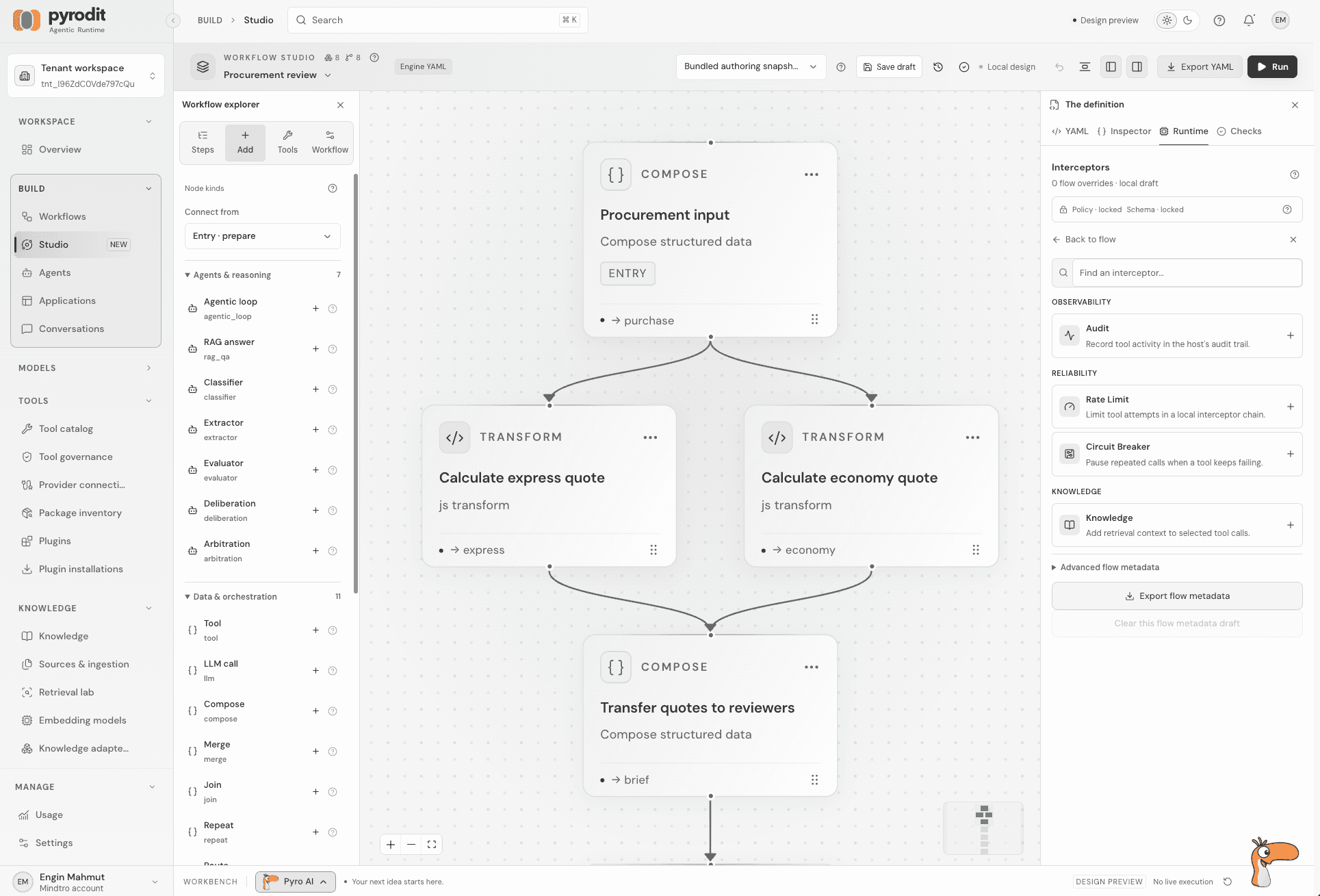 Haga visible el workflow